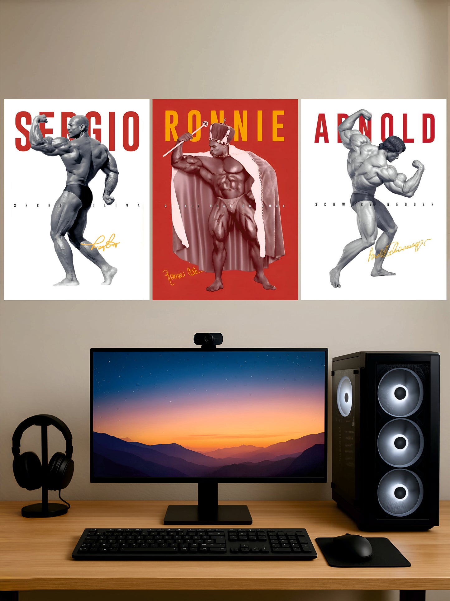 Golden Era Bodybuilding Posters || 3 Split Poster || Gym