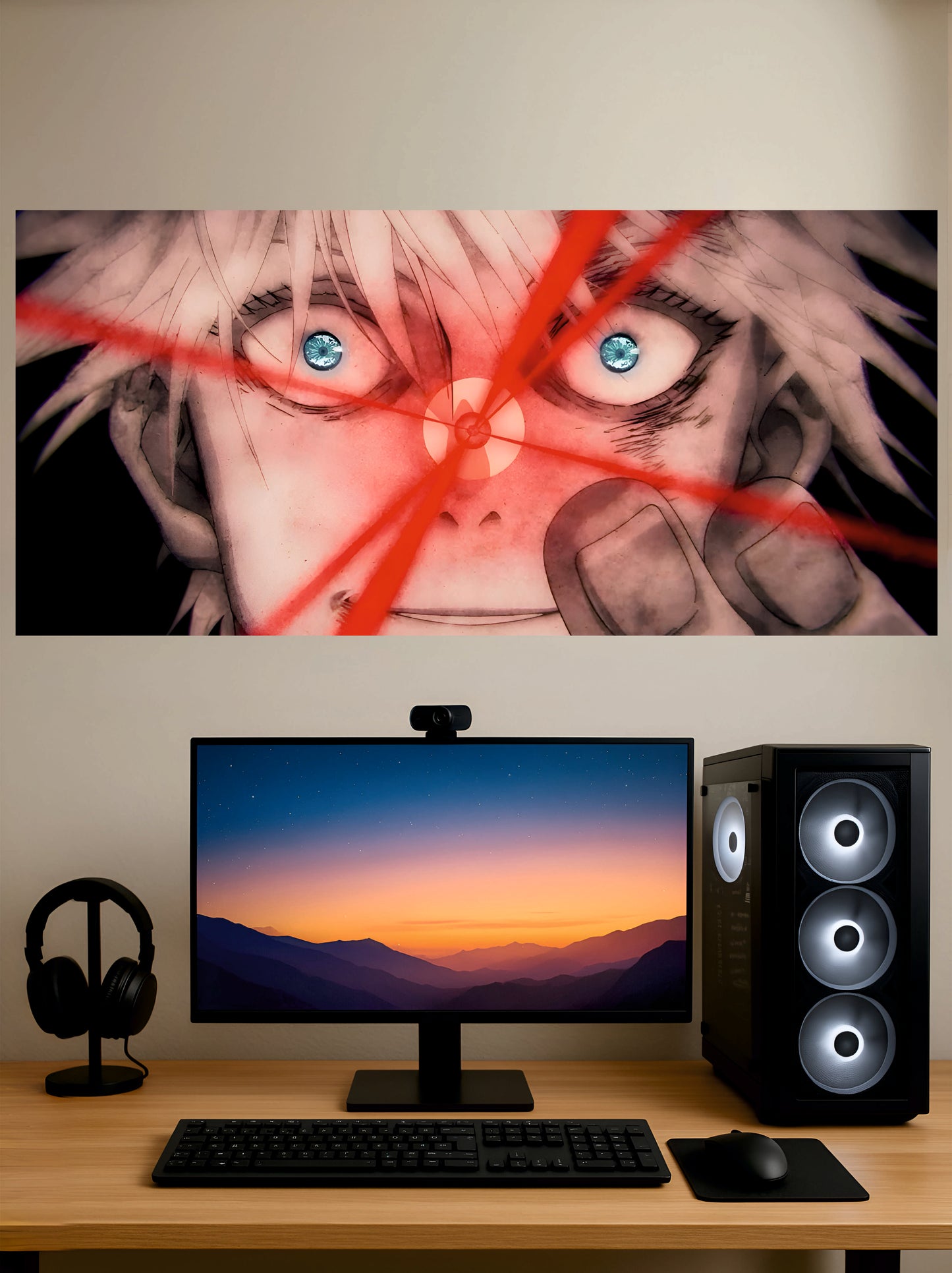 Gojo Red Reversal Poster || Split Poster
