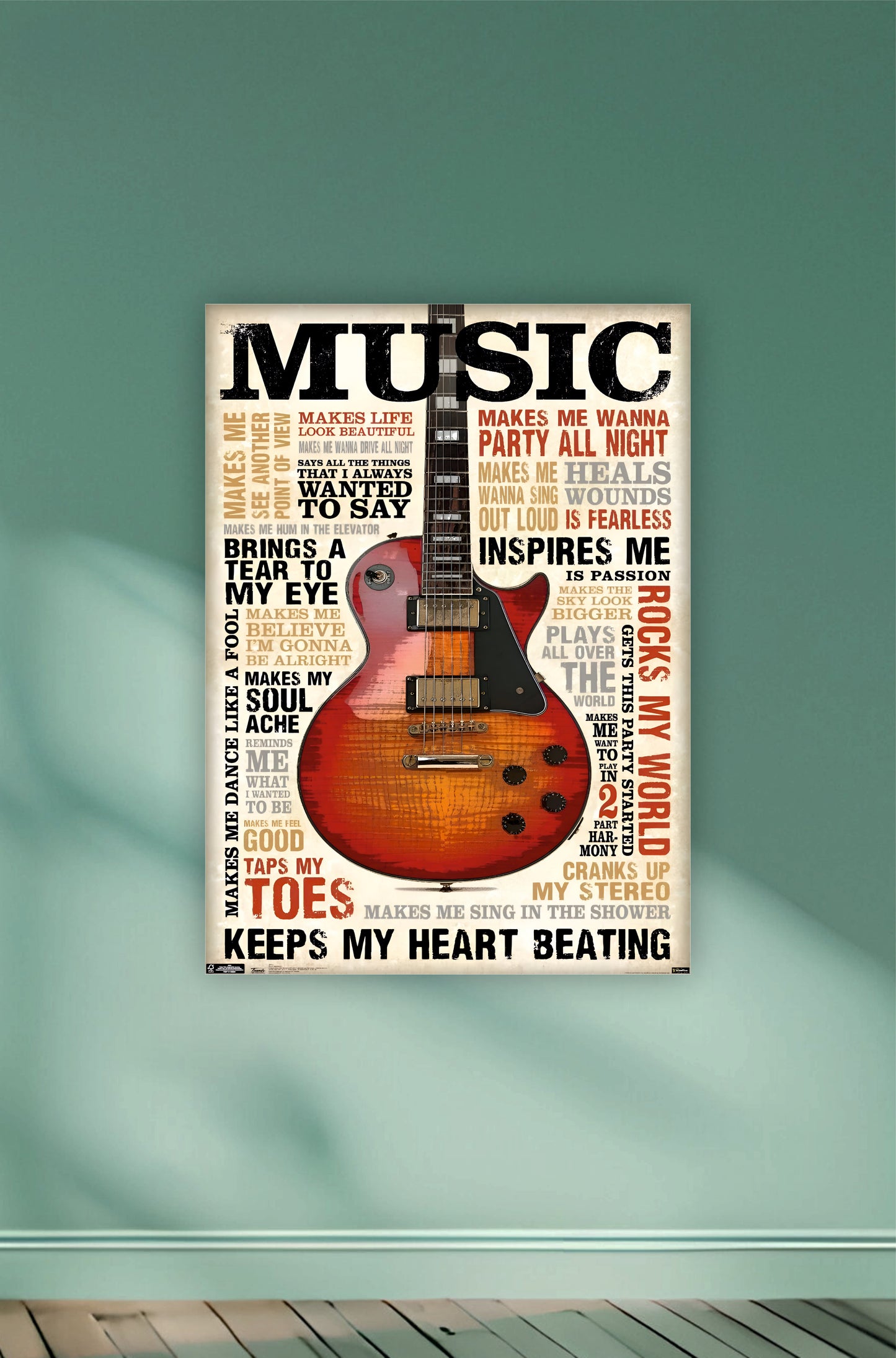 Guitar Music Aesthetic Poster || Aesthetic