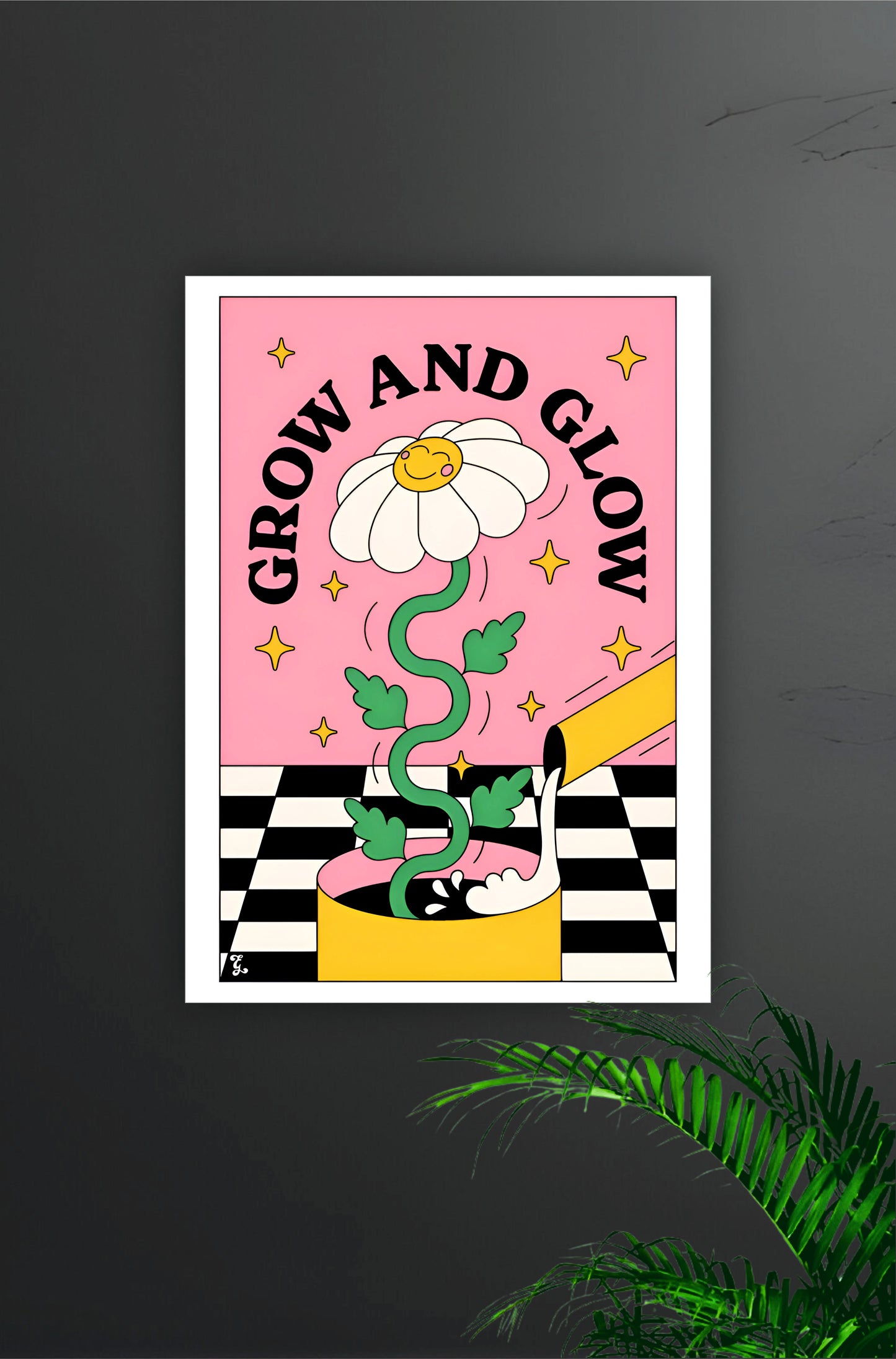 Glow And Glow Aesthetic Flower Poster || Aesthetic