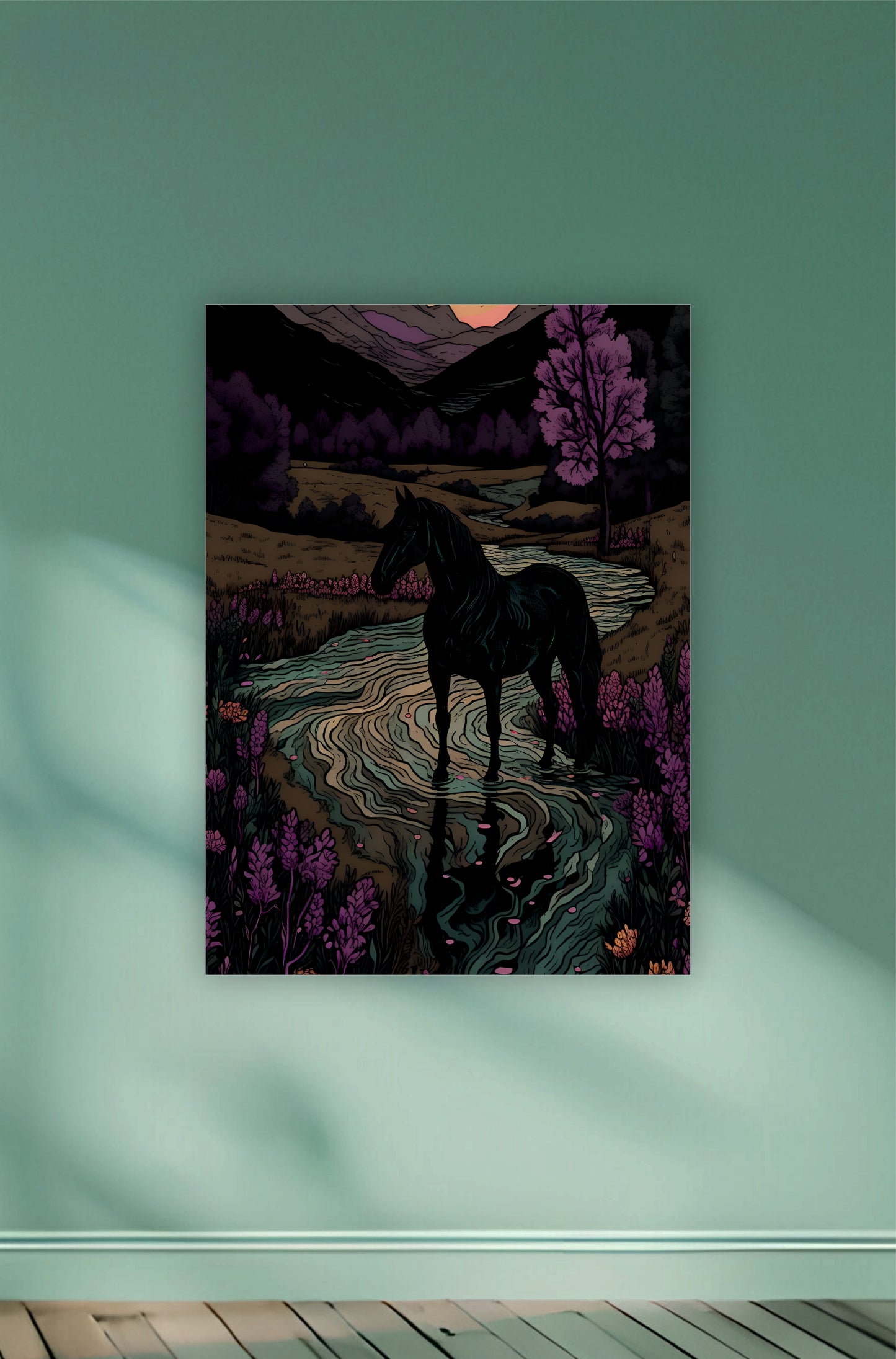 Black Horse Aesthetic Poster || Aesthetic