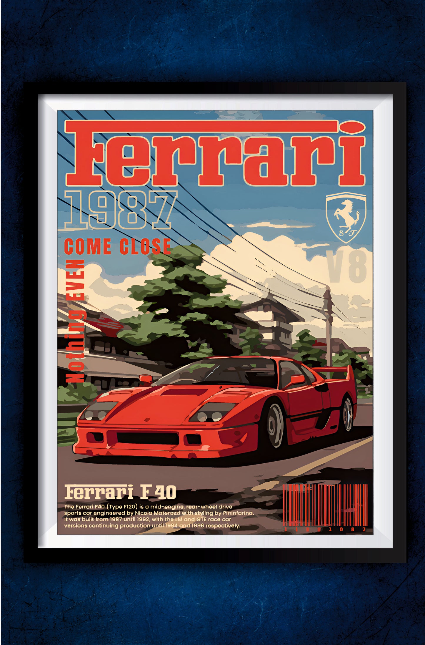 Ferrari Vintage Poster || Cars Poster