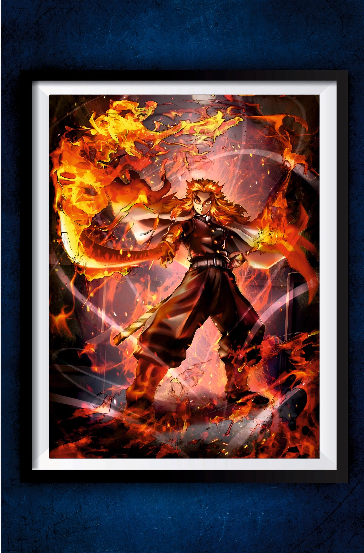 Rengoku Flame Breathing Poster || Demon Slayer Poster