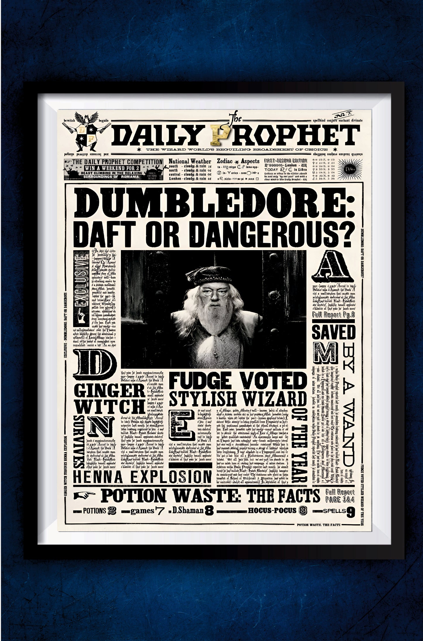 Daily Prophet Poster || Harry Potter Poster