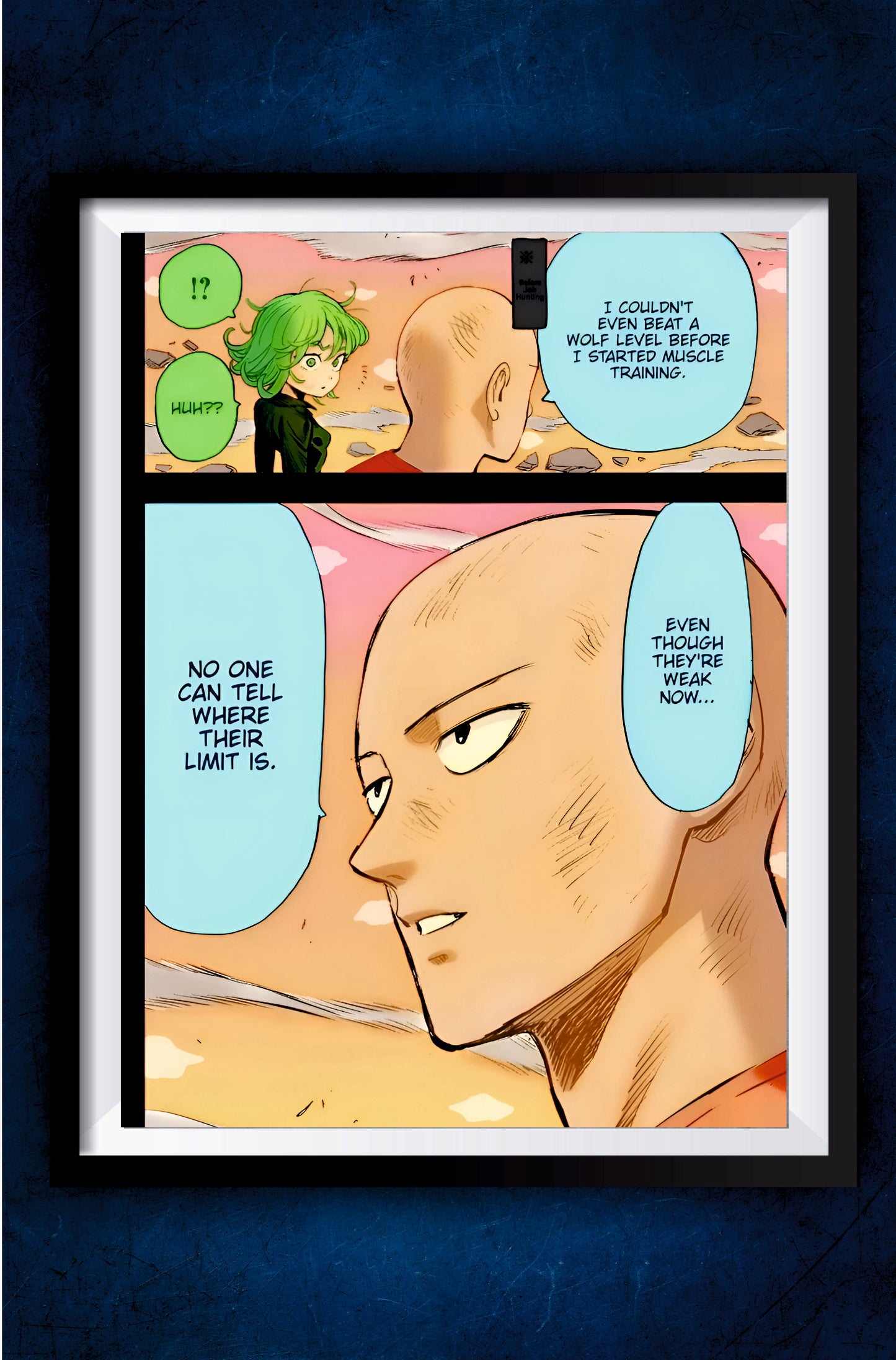 Saitama Manga Colored Poster || One Punch Man