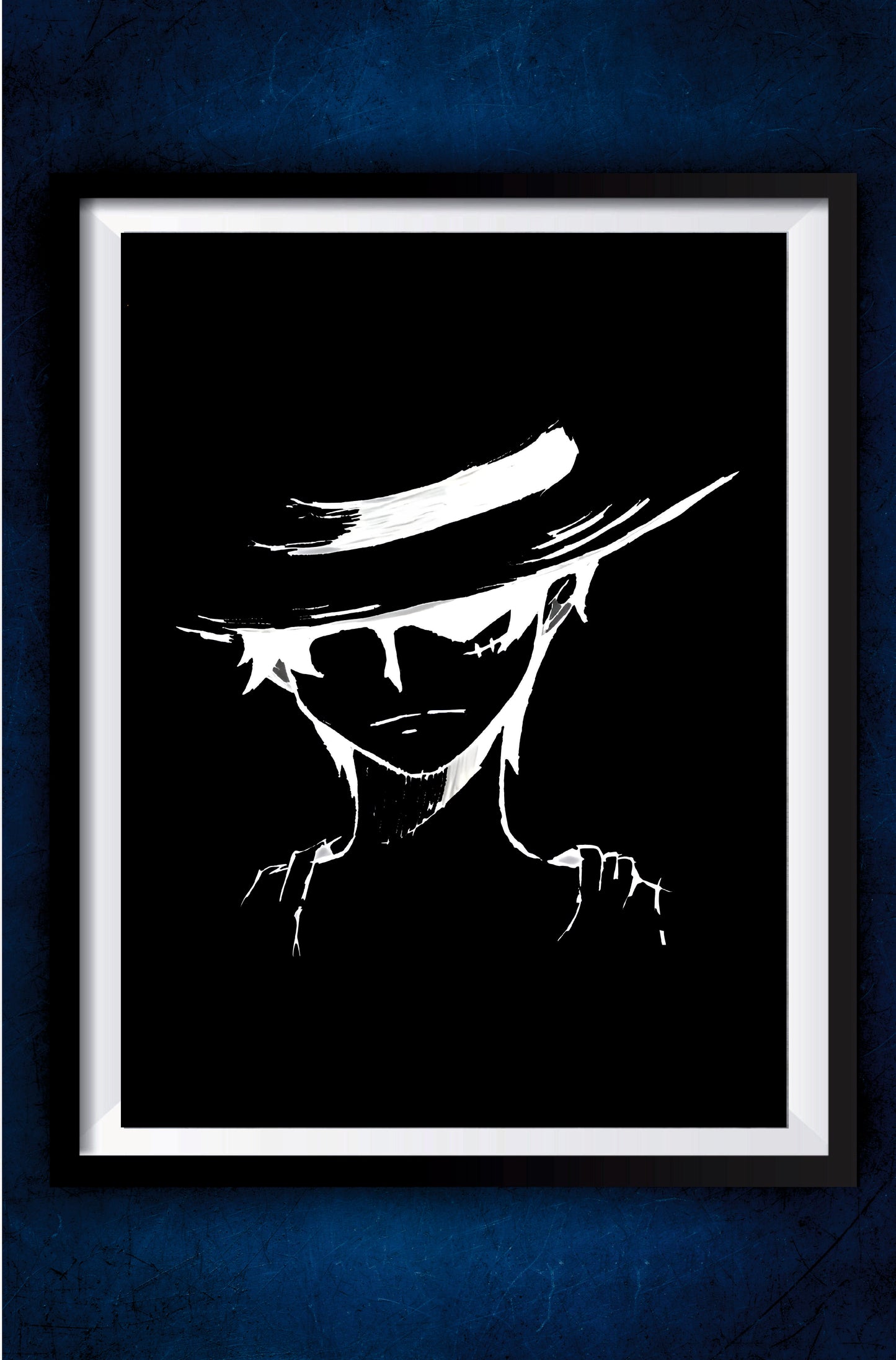 Luffy Black and White Poster || One Piece Poster