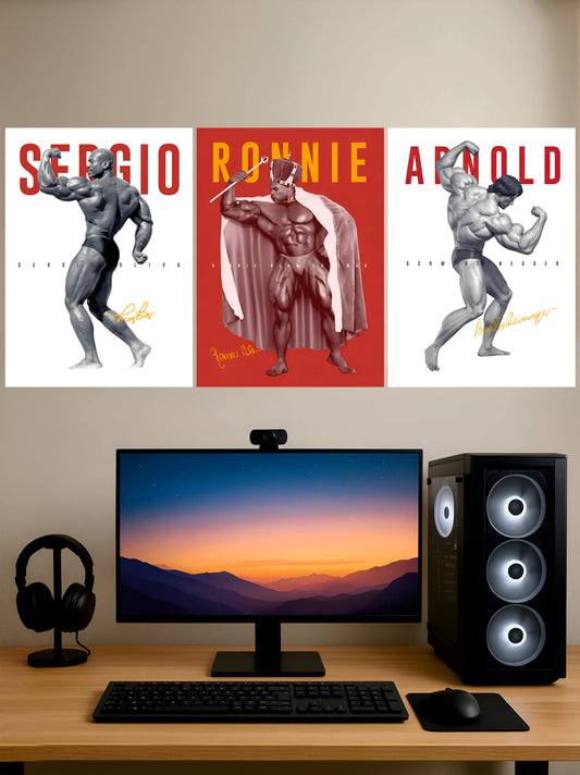 Golden Era Bodybuilding Posters || 3 Split Poster || Gym