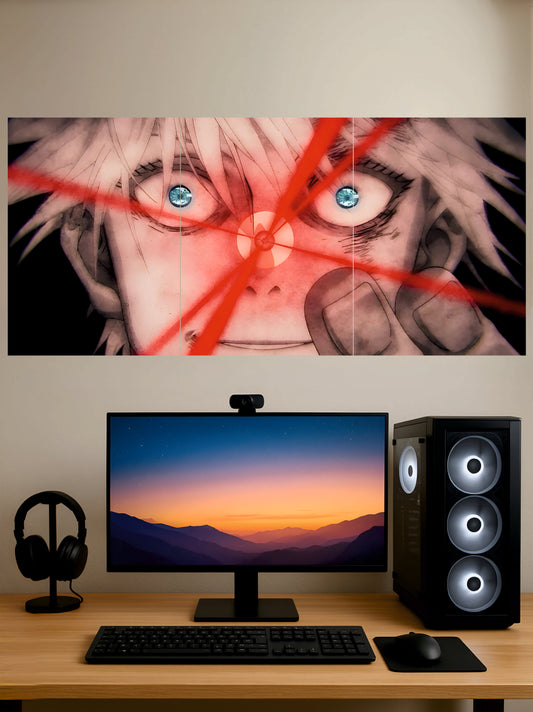 Gojo Red Reversal Poster || Split Poster