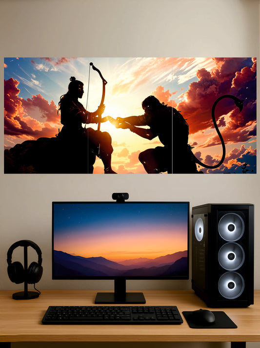 Ram Ji and Hanuman Ji Poster || Split Posters