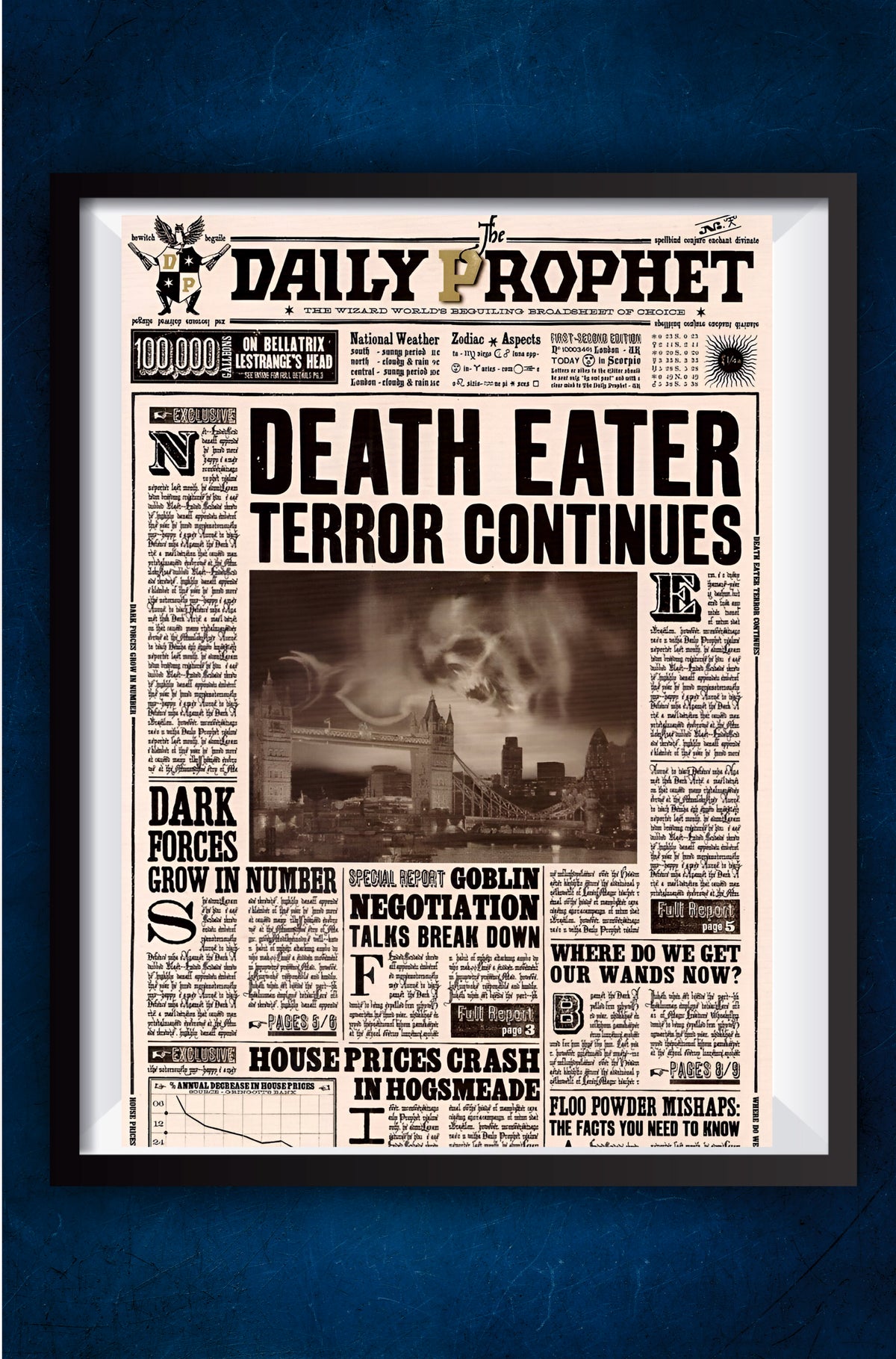 Harry Potter Death Eater Newspaper The Daily Prophet