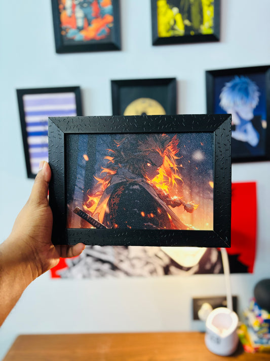 Rengoku || Demon Slayer || Glittery Frames