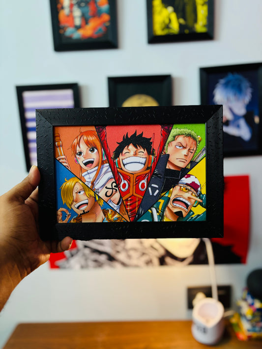 Luffy Crew || One Piece || Glittery Frame