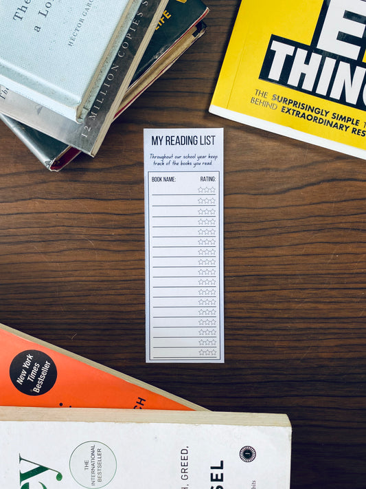 My Reading List Bookmark