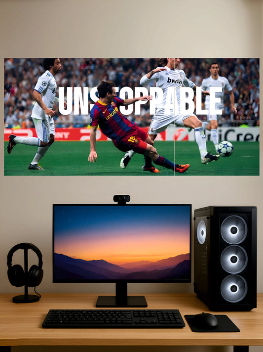 Messi Unstoppable Poster || Split Poster