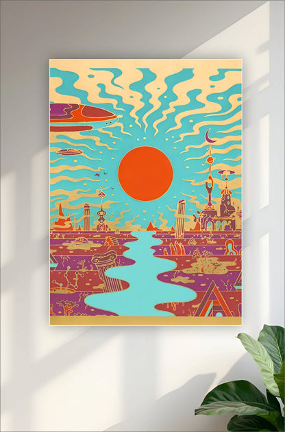 Tipsy Sun Aesthetic Poster ||  Aesthetic