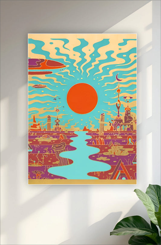 Tipsy Sun Aesthetic Poster ||  Aesthetic