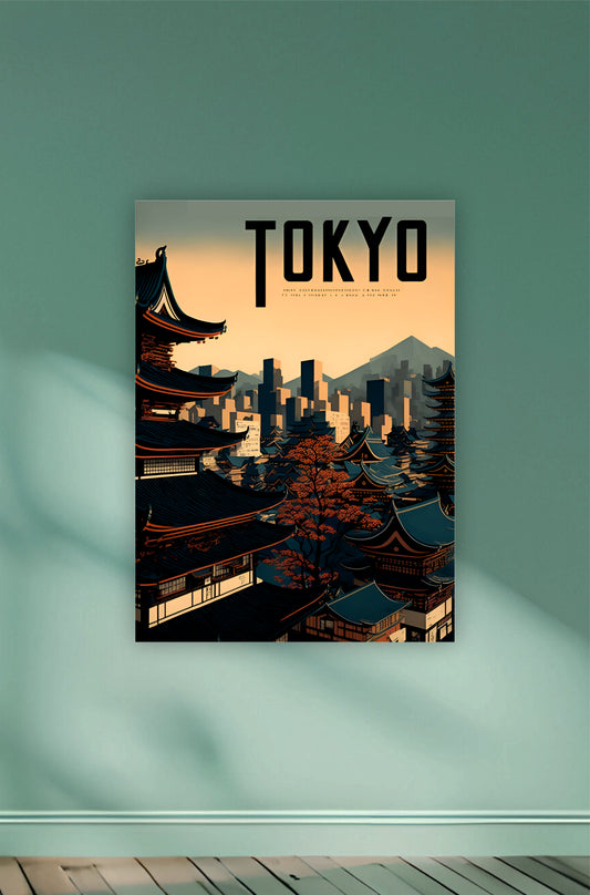 Tokyo Japan Aesthetic Scenery Poster || Aesthetic