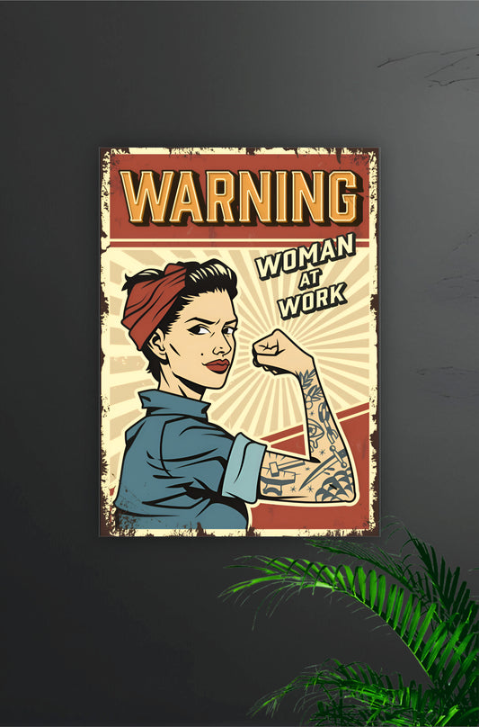 Woman at Work Aesthetic Poster || Aesthetic