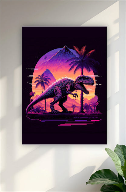 Retro Dinosaur Aesthetic Poster ||  Aesthetic