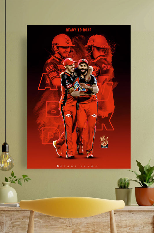 Virat and AB de Villiers Poster || Cricket Poster