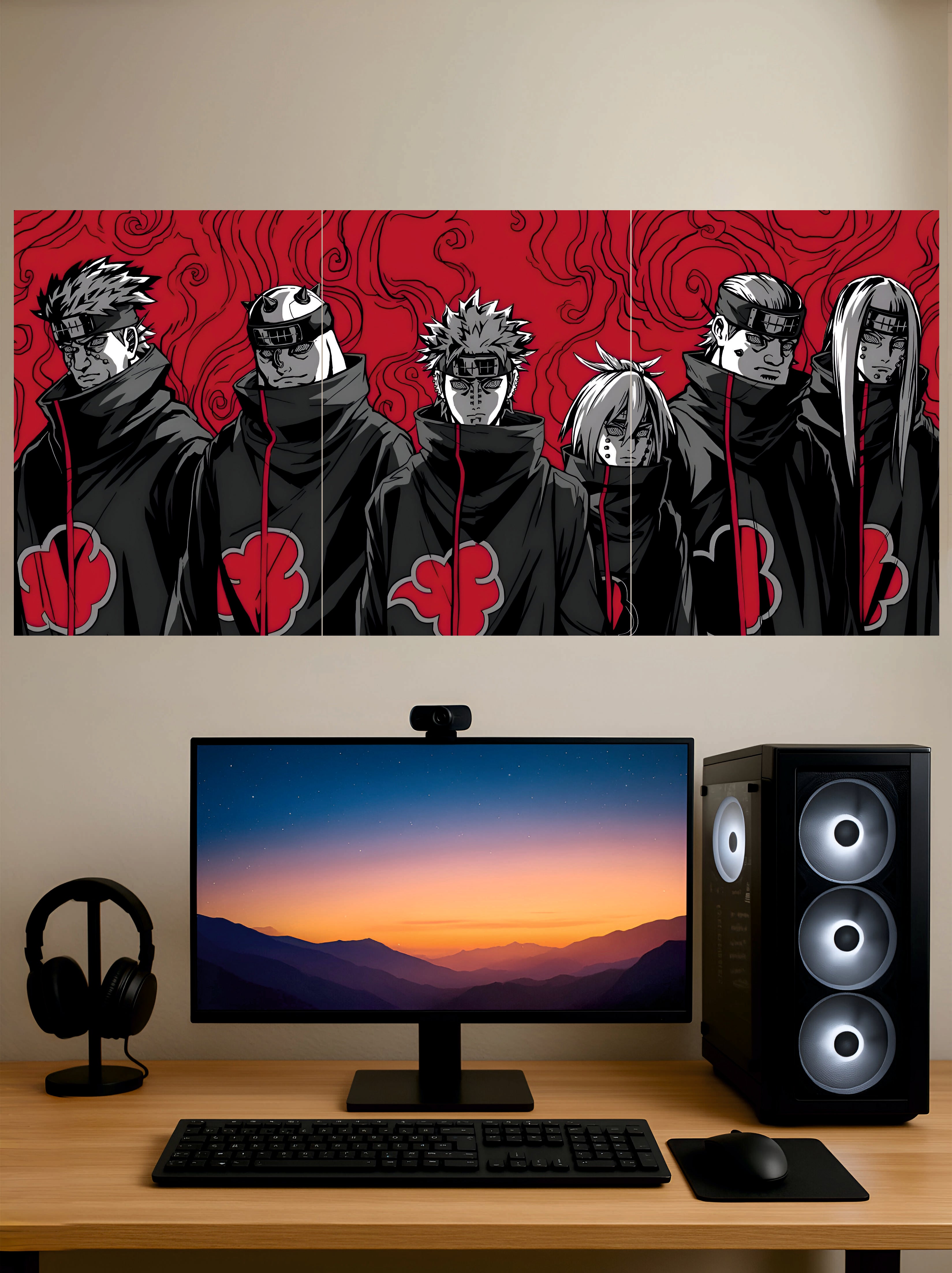 Pain Akatsuki Poster || Split Poster – GeekyGallery