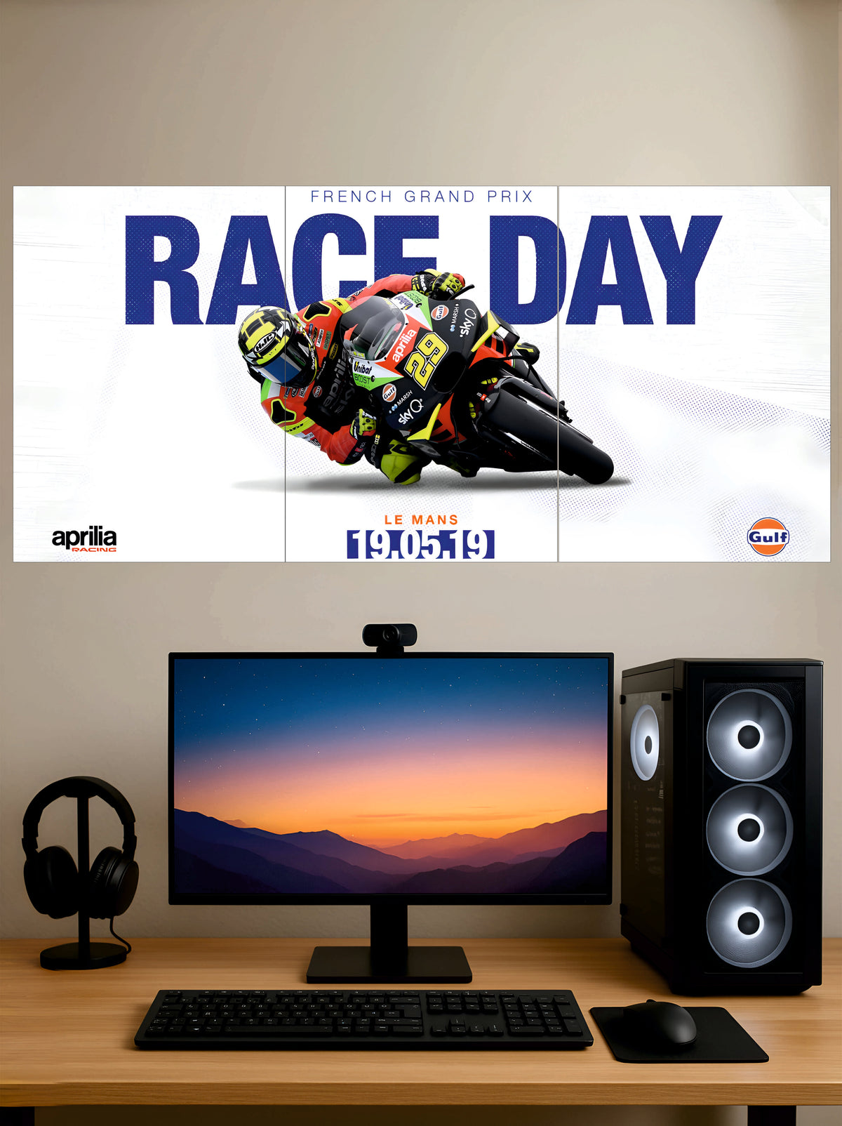 Aprilia Race Day Poster || Split Posters – GeekyGallery