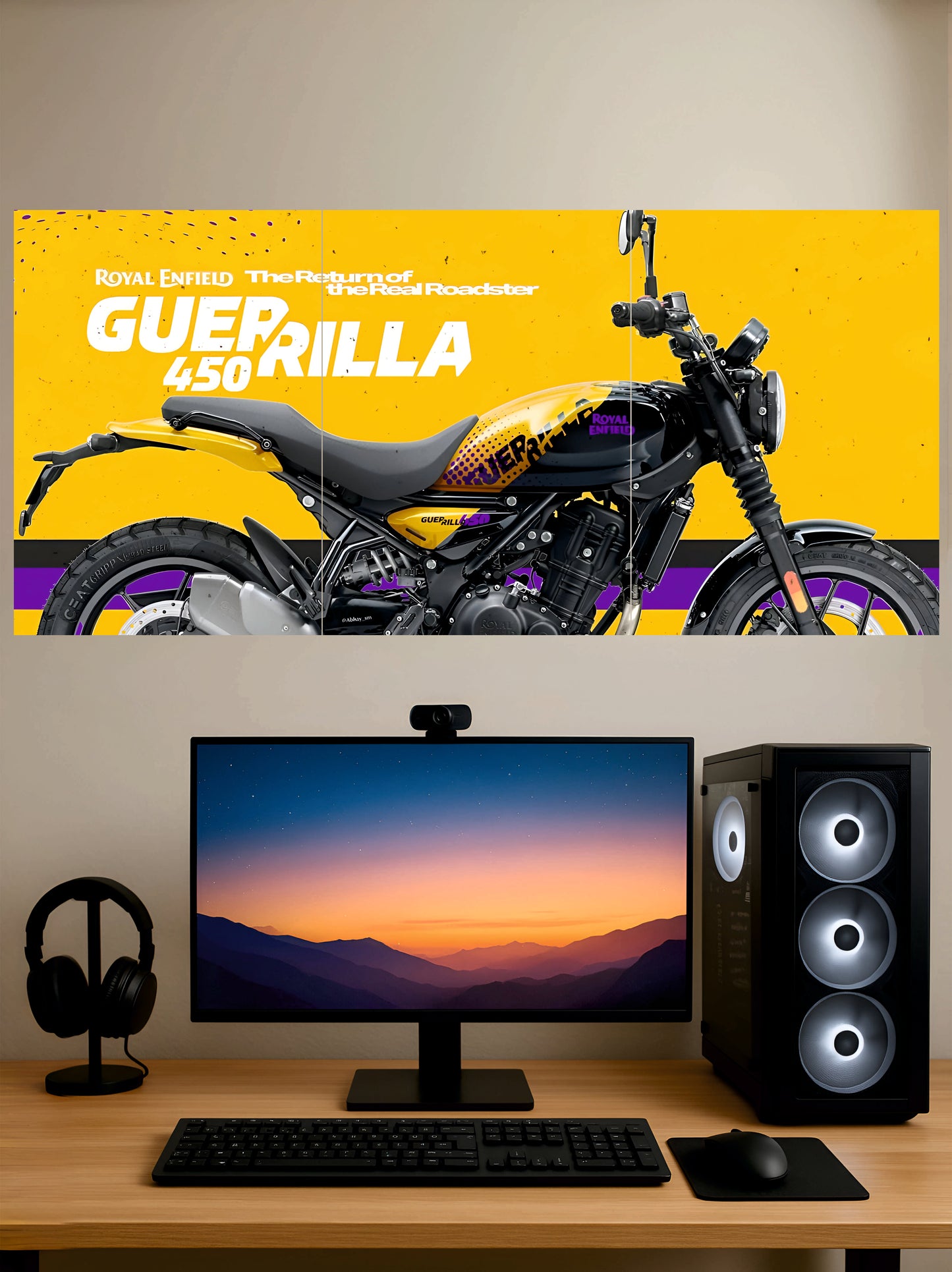 Royal Enfield Guerrilla Poster || Split Posters