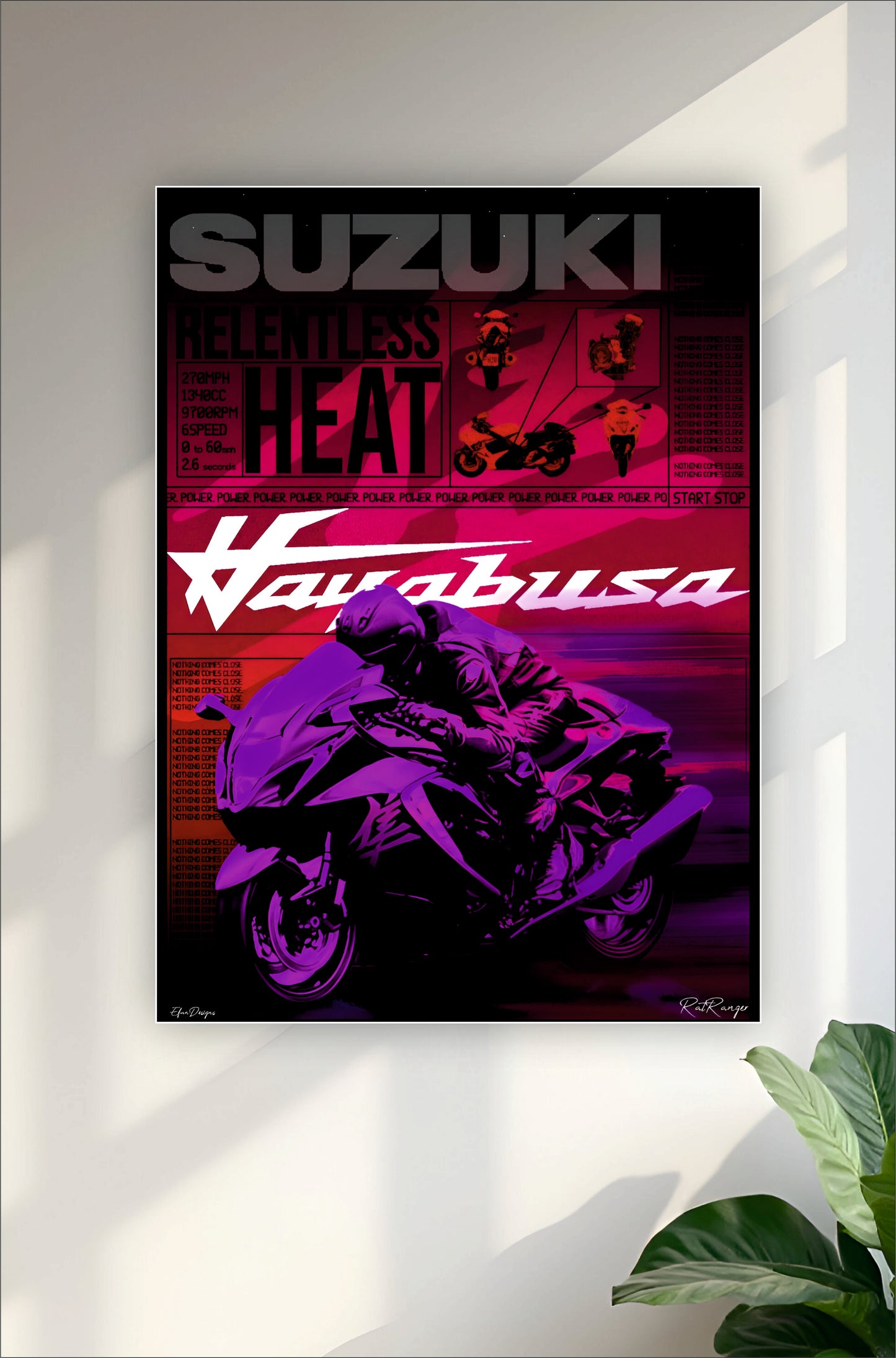 Suzuki Hayabusa Poster || Bike Posters