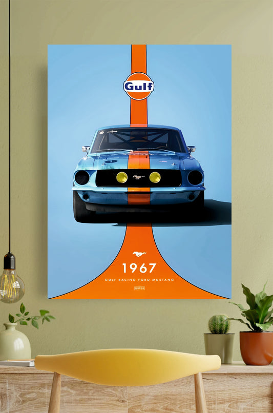 Ford Mustang 1967 Gulf Poster || Car Poster