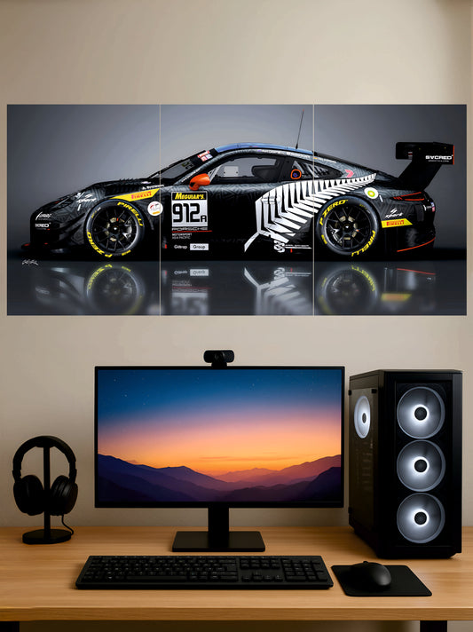 Porsche 911 GT3 R  Poster || Split Poster