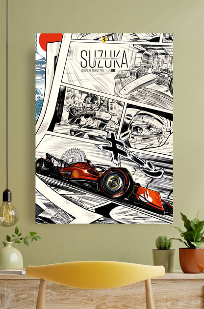 F1 Racing Comic Style Poster || Car Poster