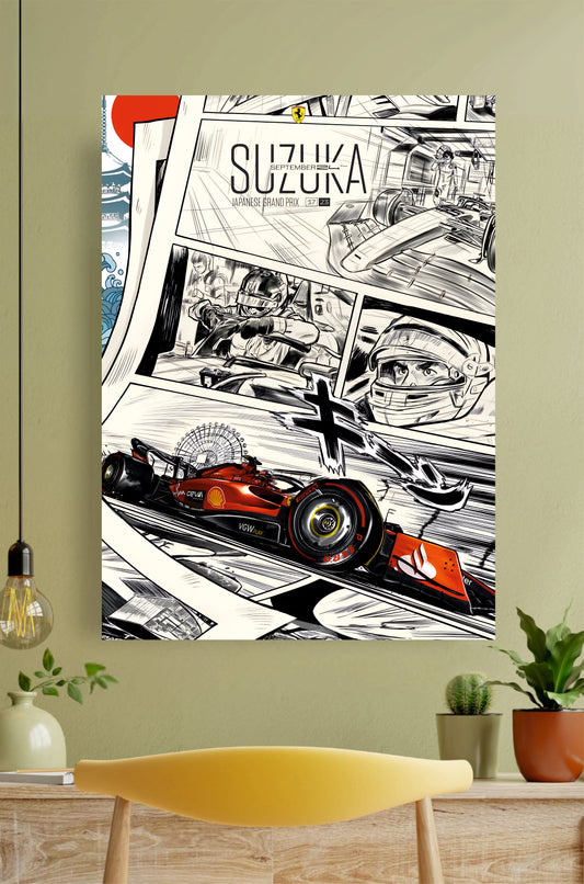 F1 Racing Comic Style Poster || Car Poster