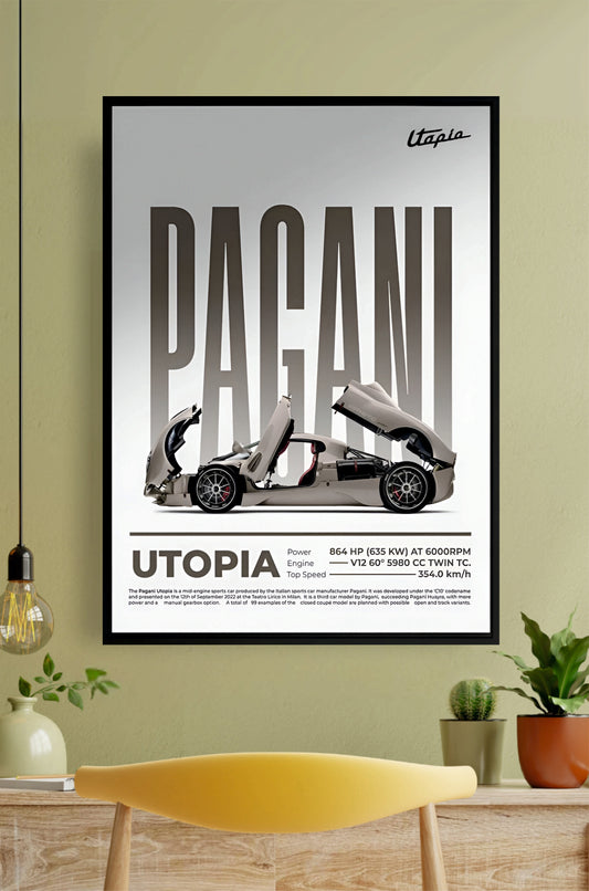 Pagani Utopia Poster || Car Poster