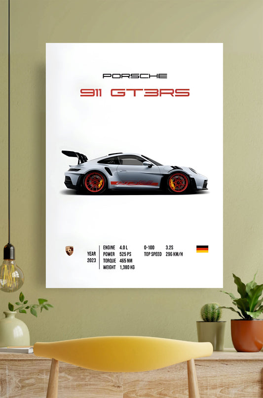 Porsche 911 GT3 RS Poster || Car Poster