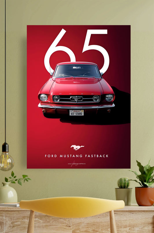 Ford Mustang Fastback Poster || Car Poster