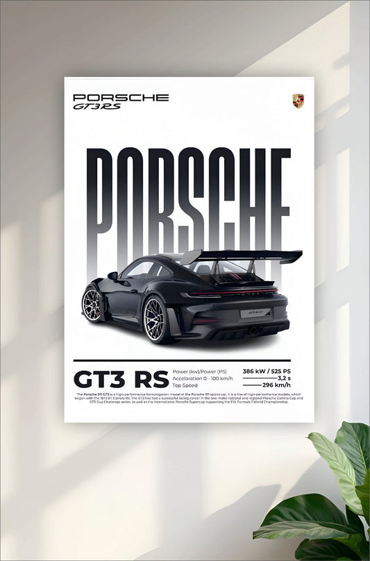Porsche GT3 RS Poster || Car Poster