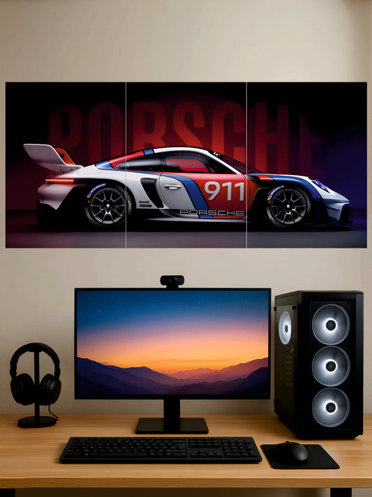 Porsche 911 Poster || Split Poster