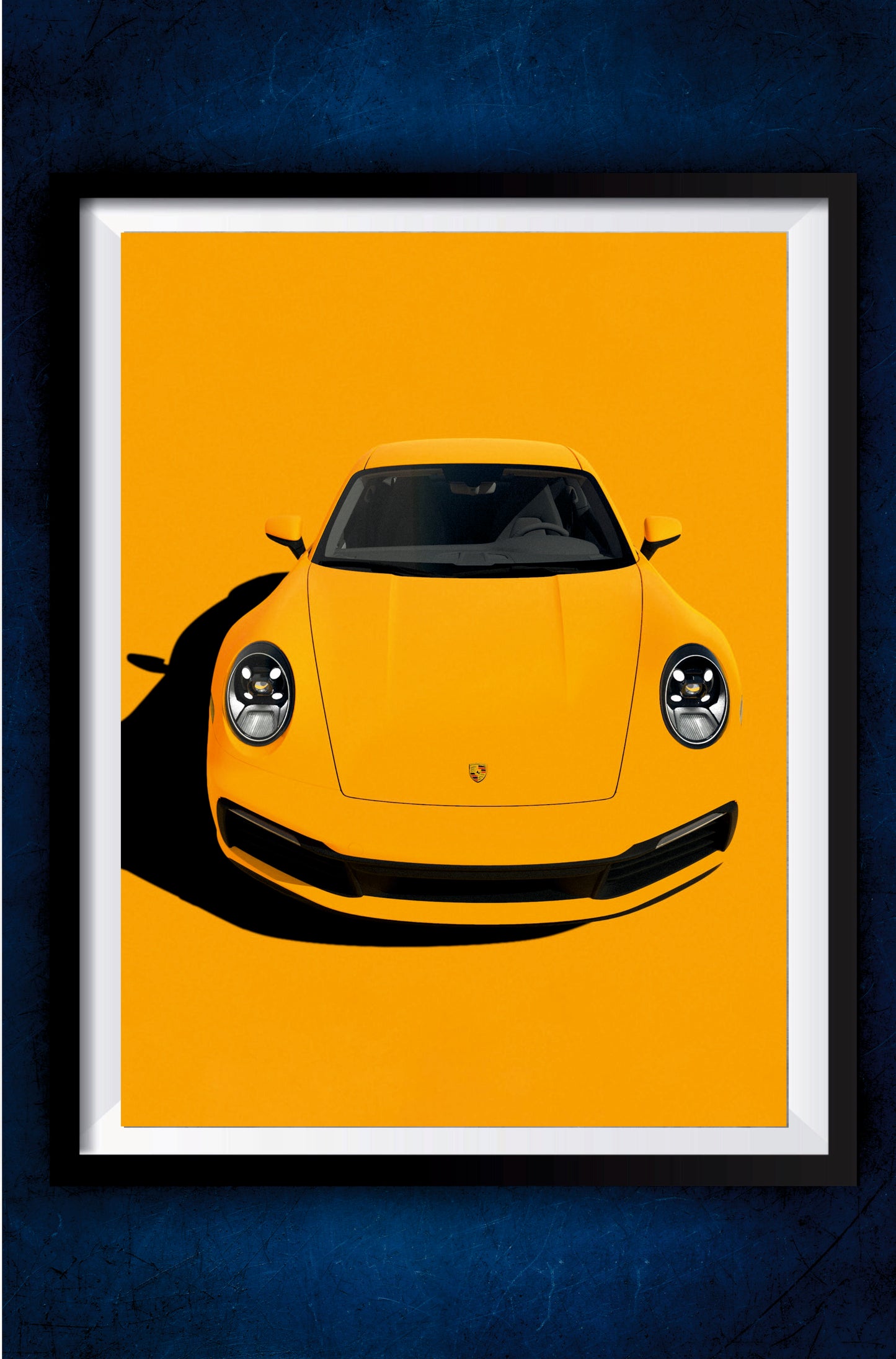 Yellow Porsche Poster || Cars Poster