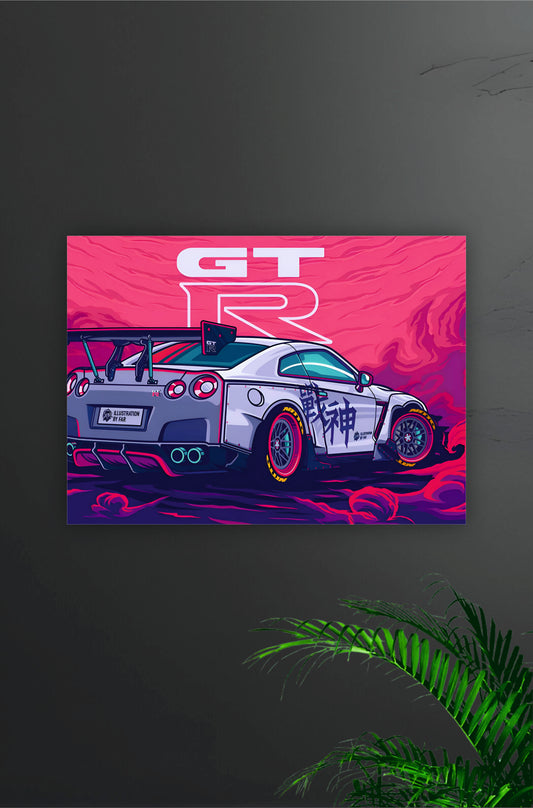 GTR Poster || Illustration Car Poster