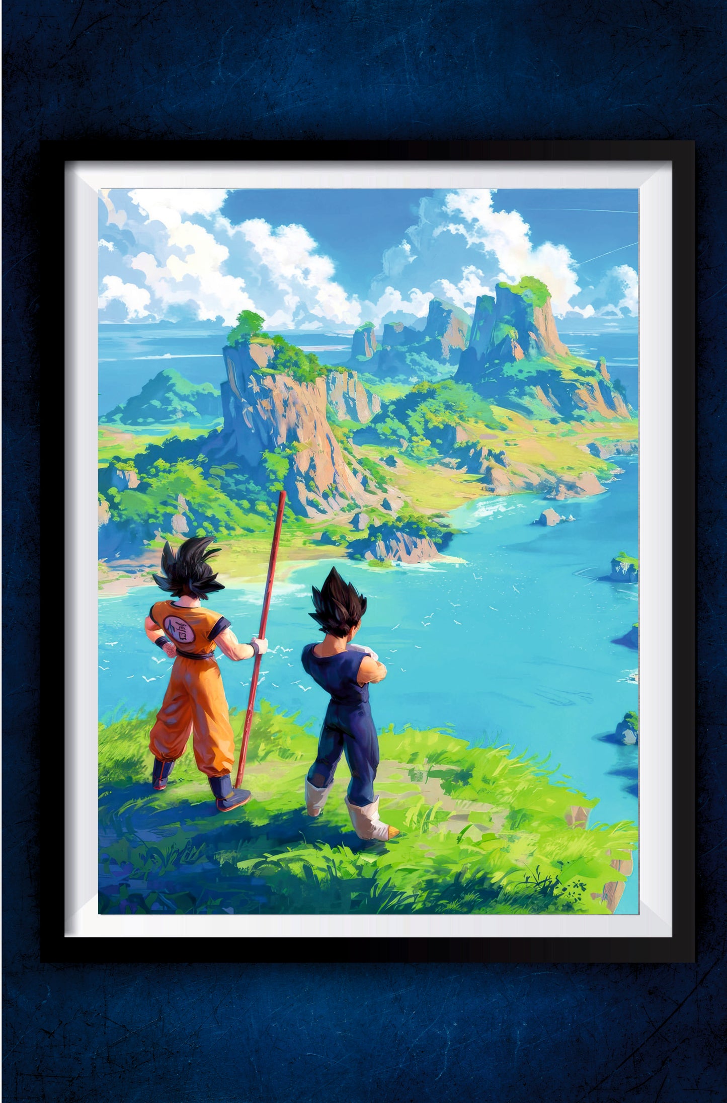 Goku and Vegeta Standing Poster || Dragon Ball Poster