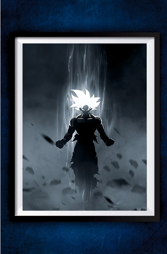 Goku Black and White Poster || Dragon Ball Poster