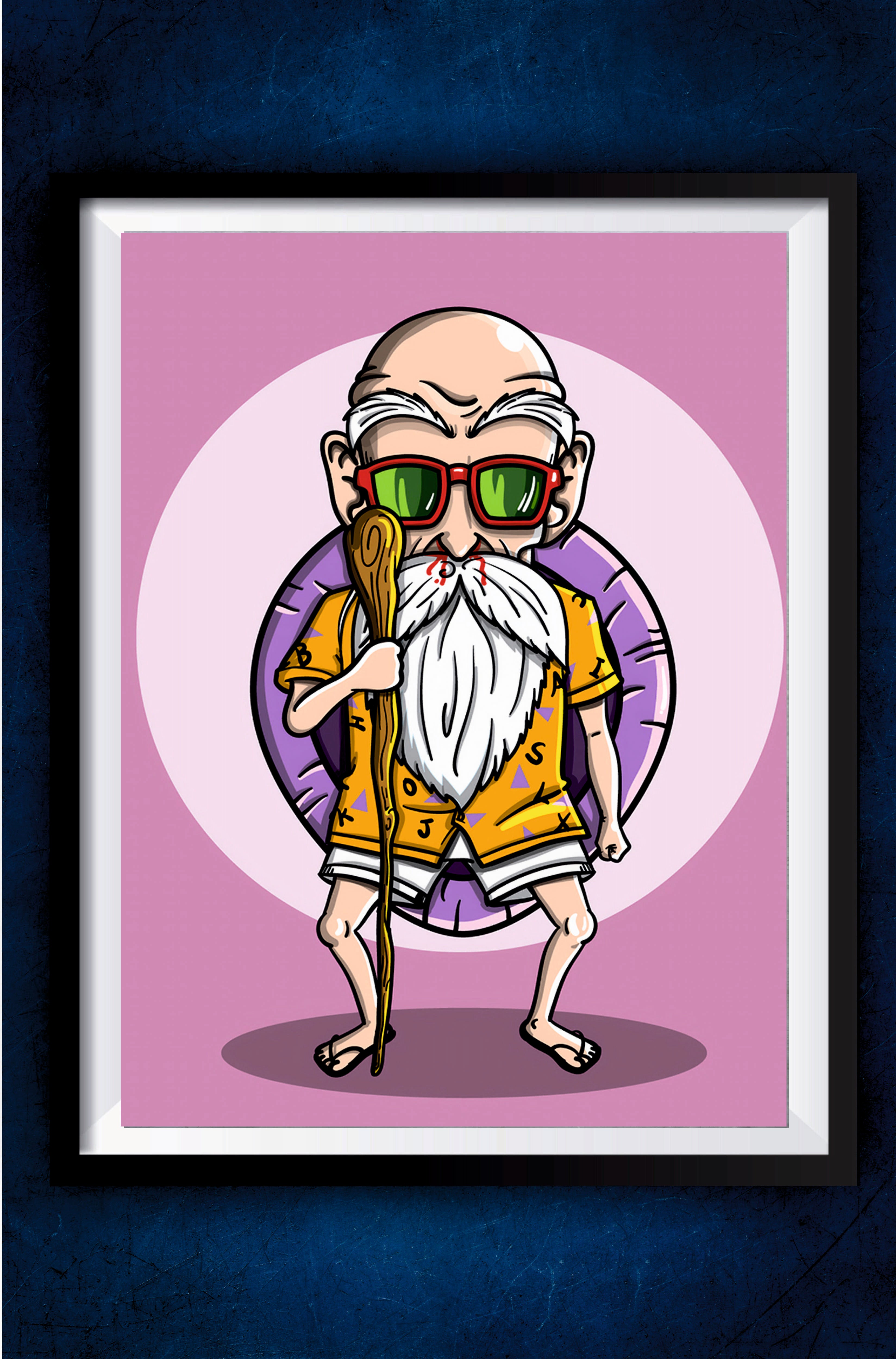 Master Roshi Graffiti Master Roshi Chibi Poster || Dragon Ball Poster – GeekyGallery