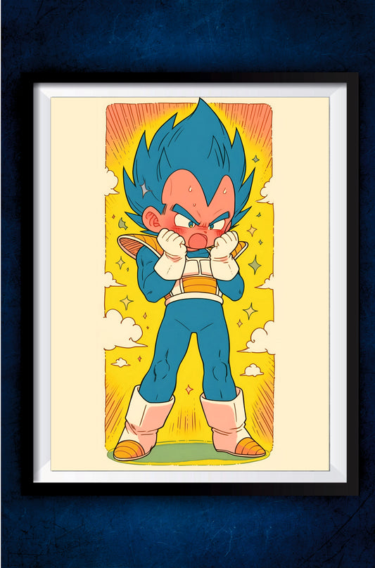 Vegeta Chibi Poster || Dragon Ball Poster
