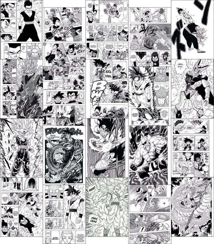 Dragon Ball Z Manga Panel Collage Kit – GeekyGallery