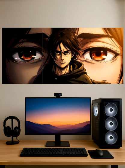 Eren and Mikasa Split Poster || Split Poster