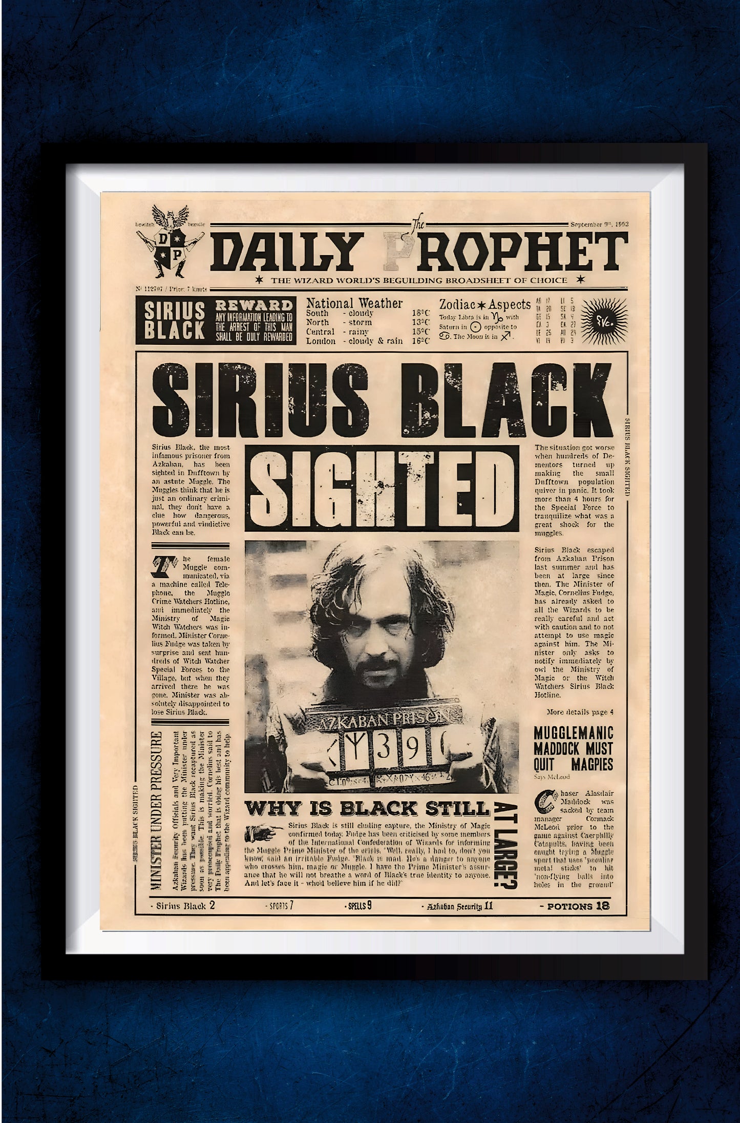 Daily Prophet Poster #1 || Harry Potter Poster
