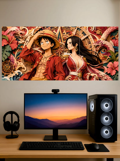 luffy and Boa Split Poster || Split Poster