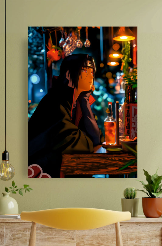 Itachi in Cafe Poster || Naruto Posters