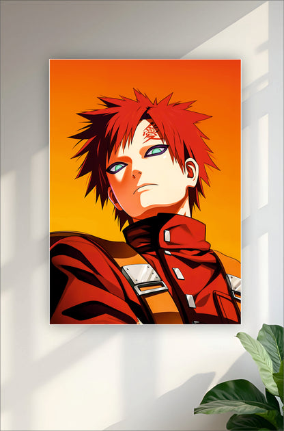 Gaara Illustration Poster || Naruto Posters