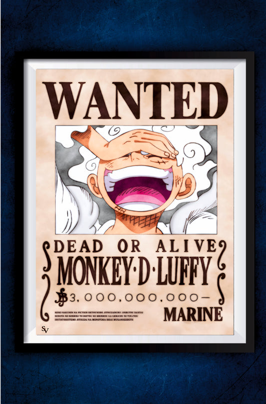 Luffy Wanted Poster || One Piece Poster
